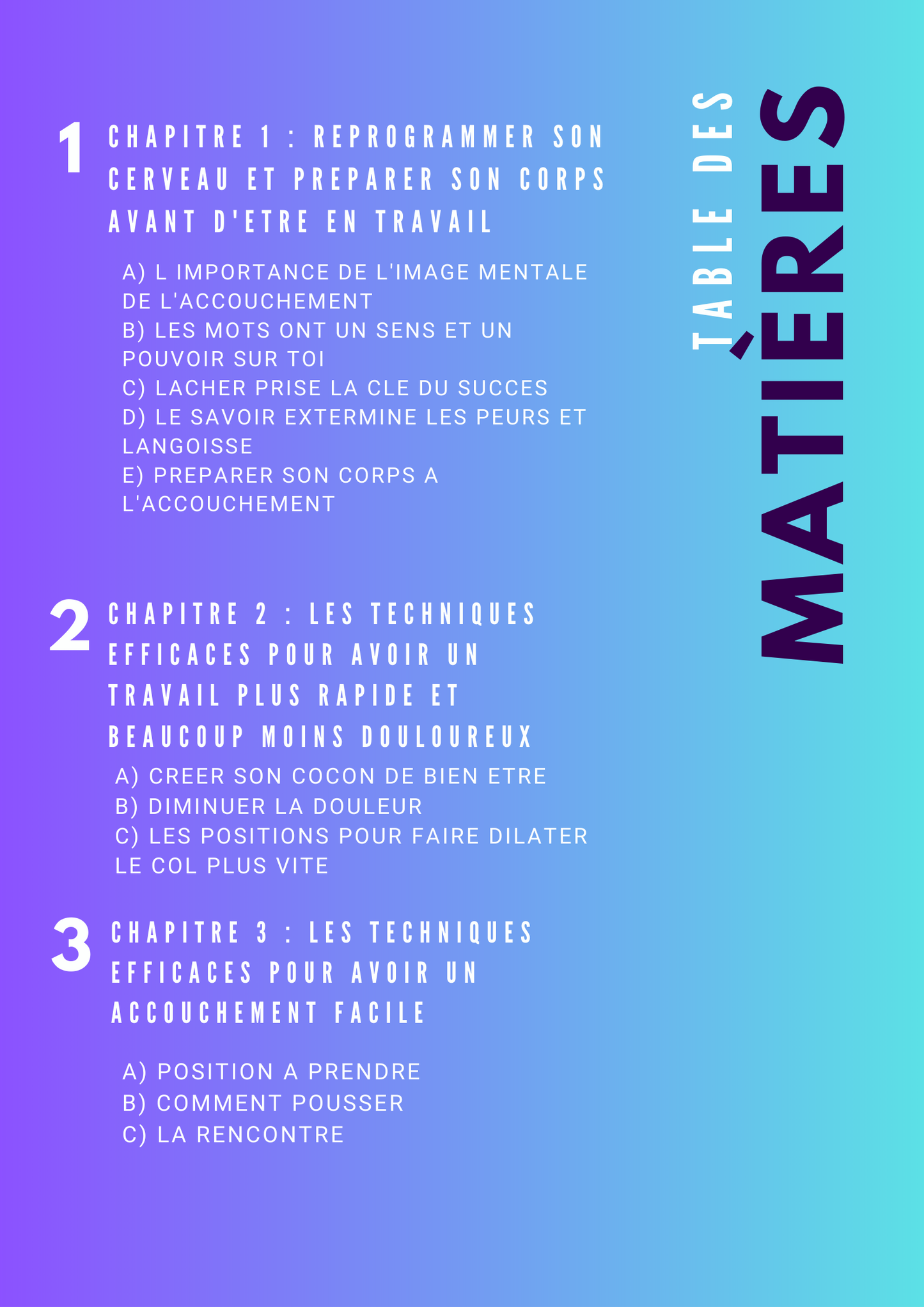 LE CAHIER D'EXERCICES :"Vivre l'accouchement de mes rêves" (SEUL)