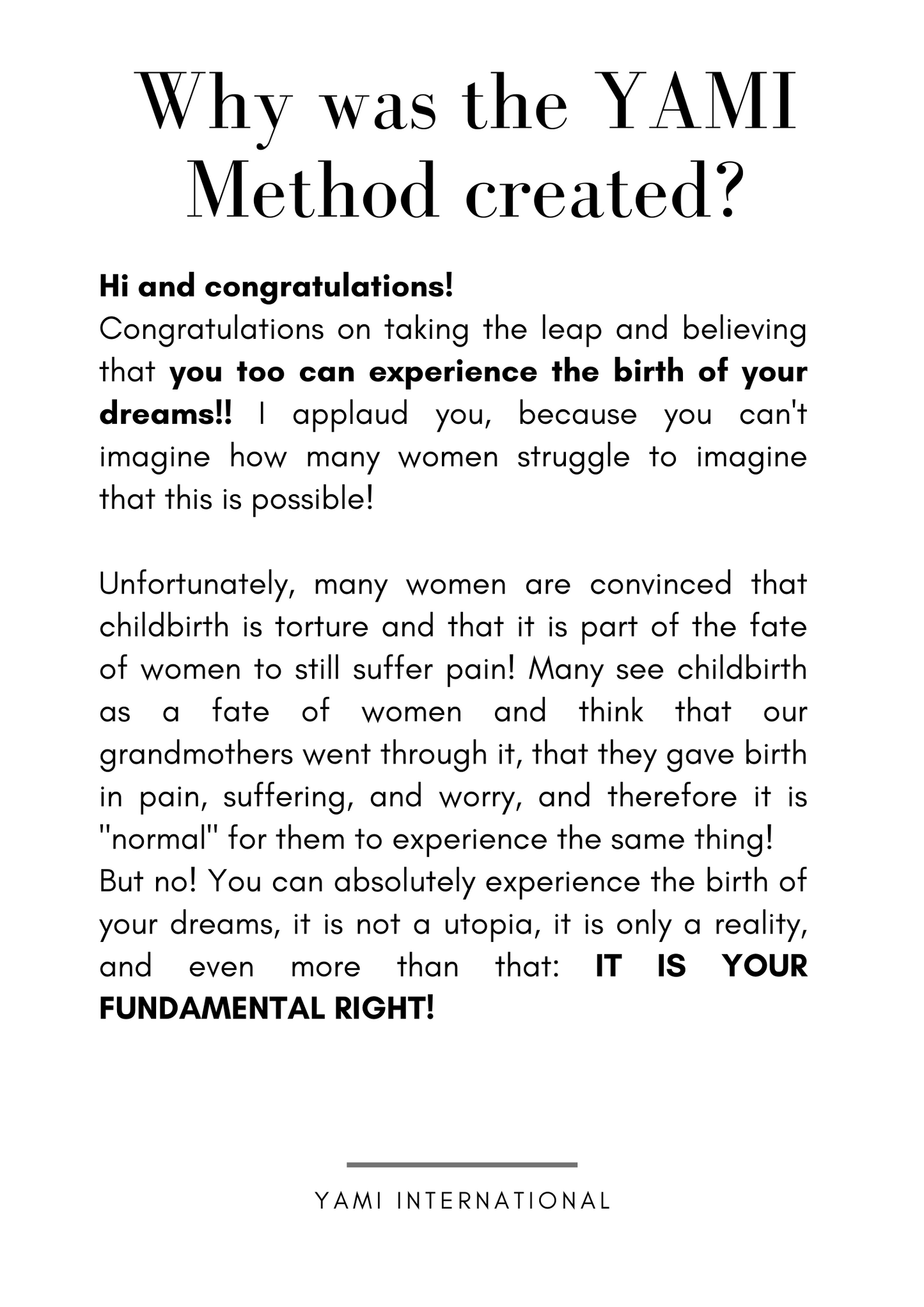 "MY DREAM BIRTH" Kit: 1 complete GUIDE + 1 WORKBOOK
